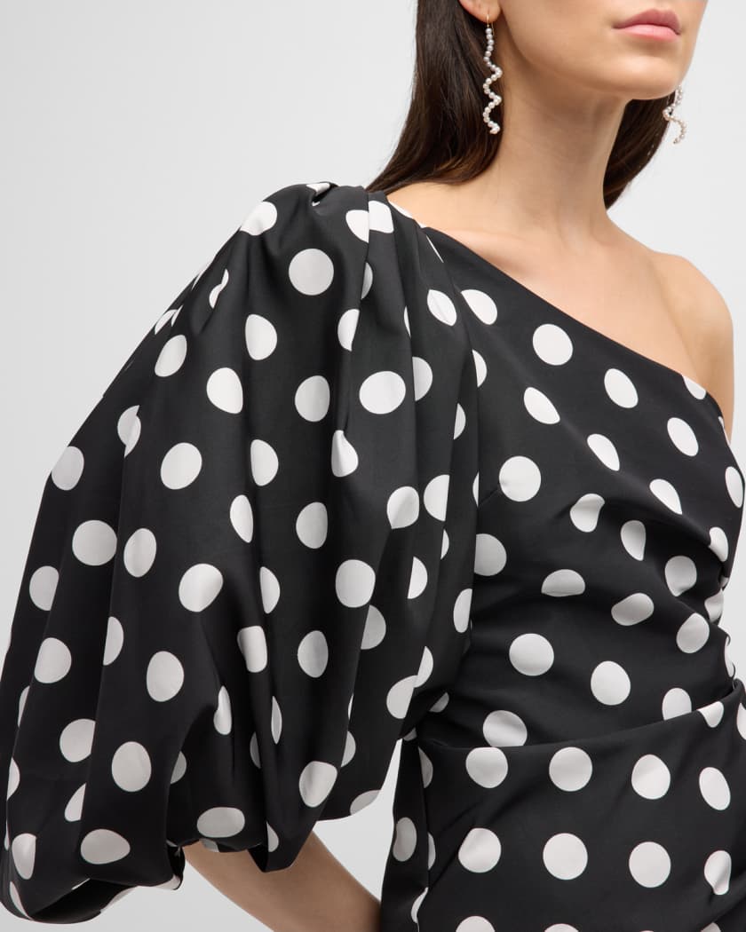 Polka dot one shoulder top new arrivals