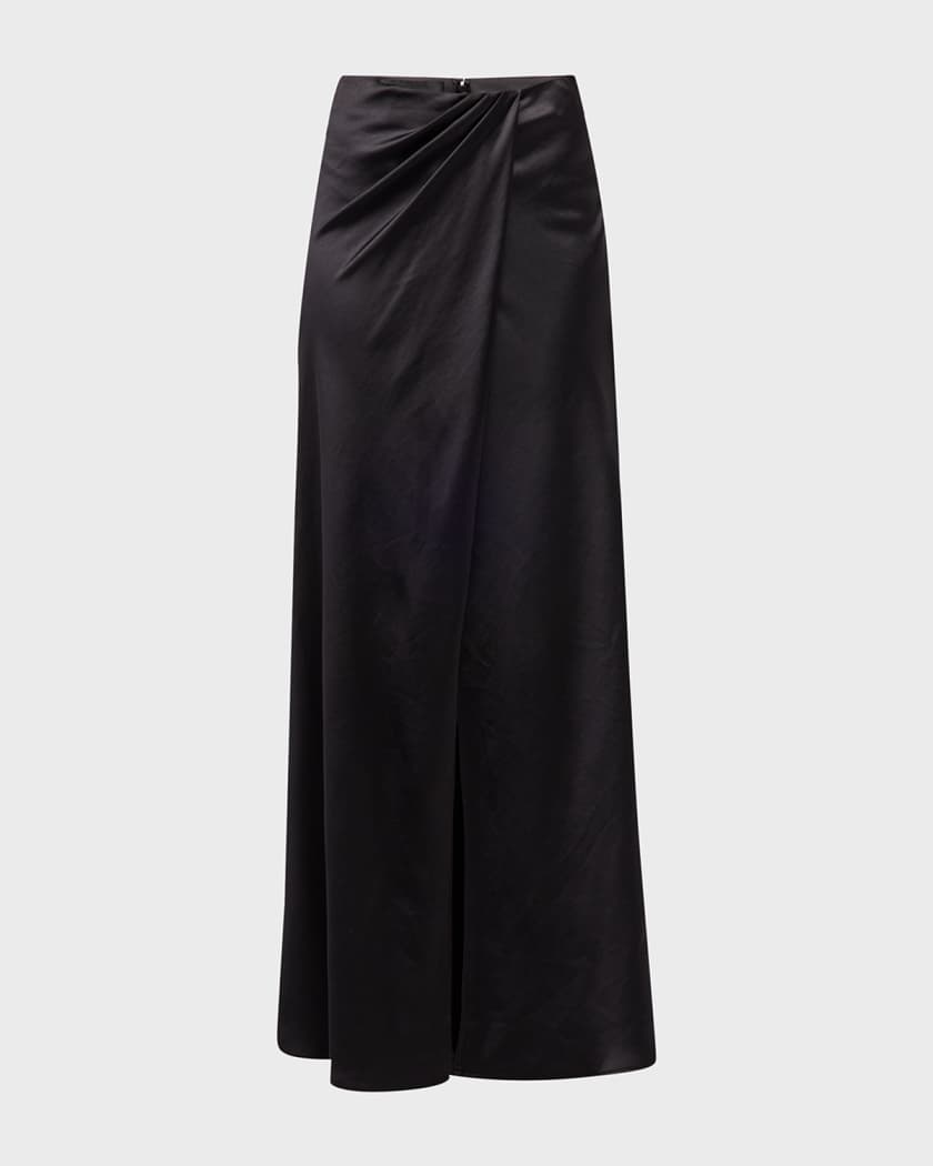 Satin skirt hot sale split