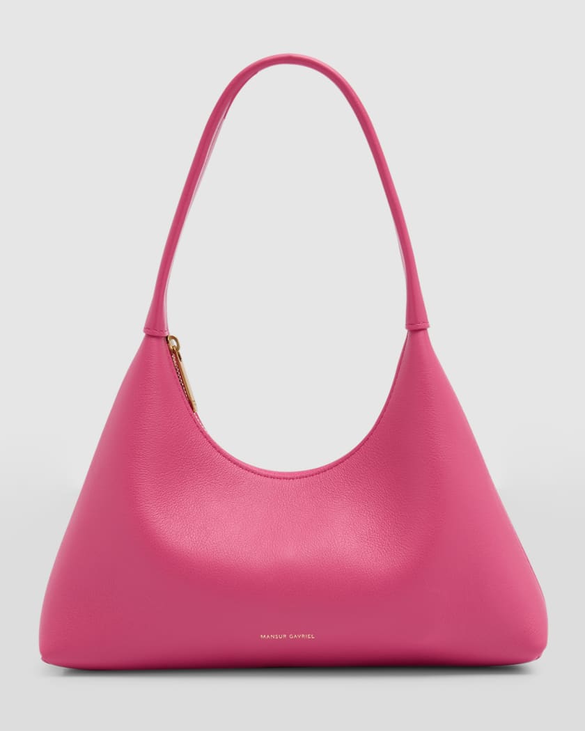 Woman PINK T Timeless Hobo Bag in Leather Large