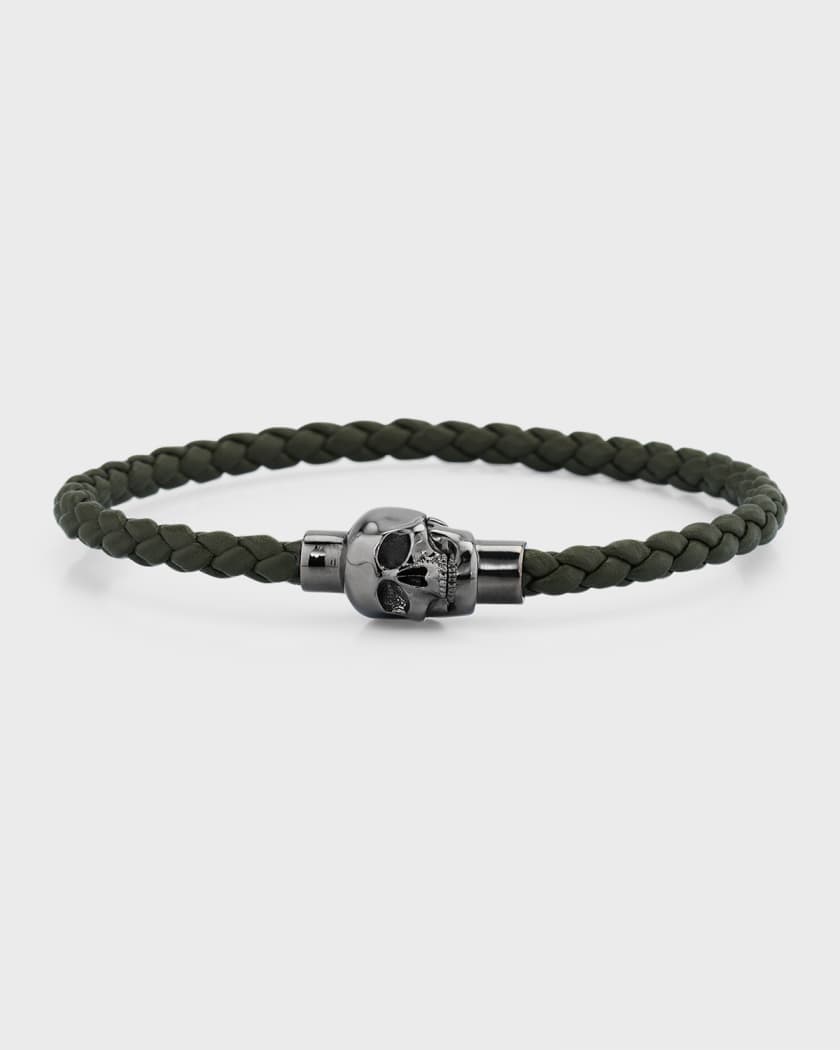 Alexander MCQUEEN- Skull Braceelt- Man- Uni - Black