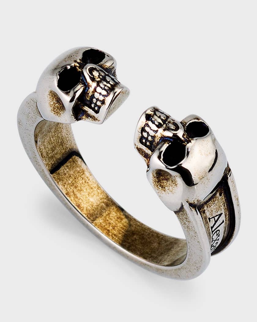 [JD愛用] レア Double Skull Head Ring Skull Ring | Double Rose