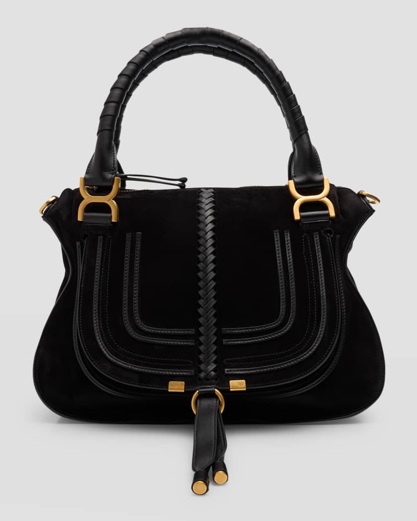 Chloe Marcie Chain Flap Bag in Black