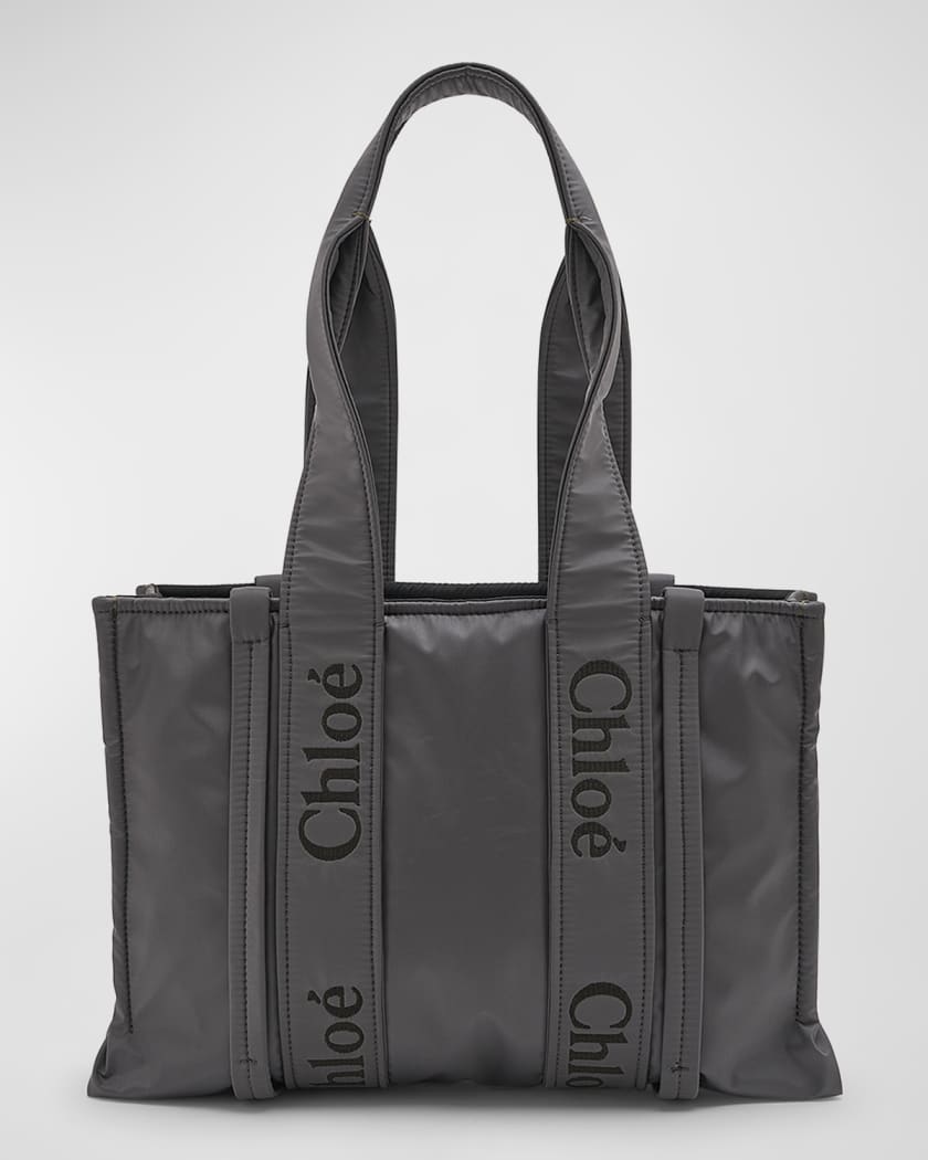 Chloe Woody Medium Nylon Tote Bag