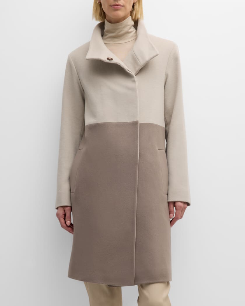 Harper Wool-Blend Wrap Coat