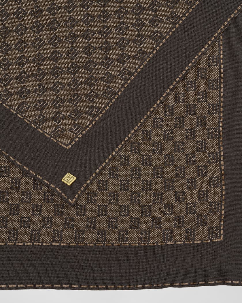 Louis Vuitton Color Block Logo Monogram Reversible Silk Scarf Louis Vuitton