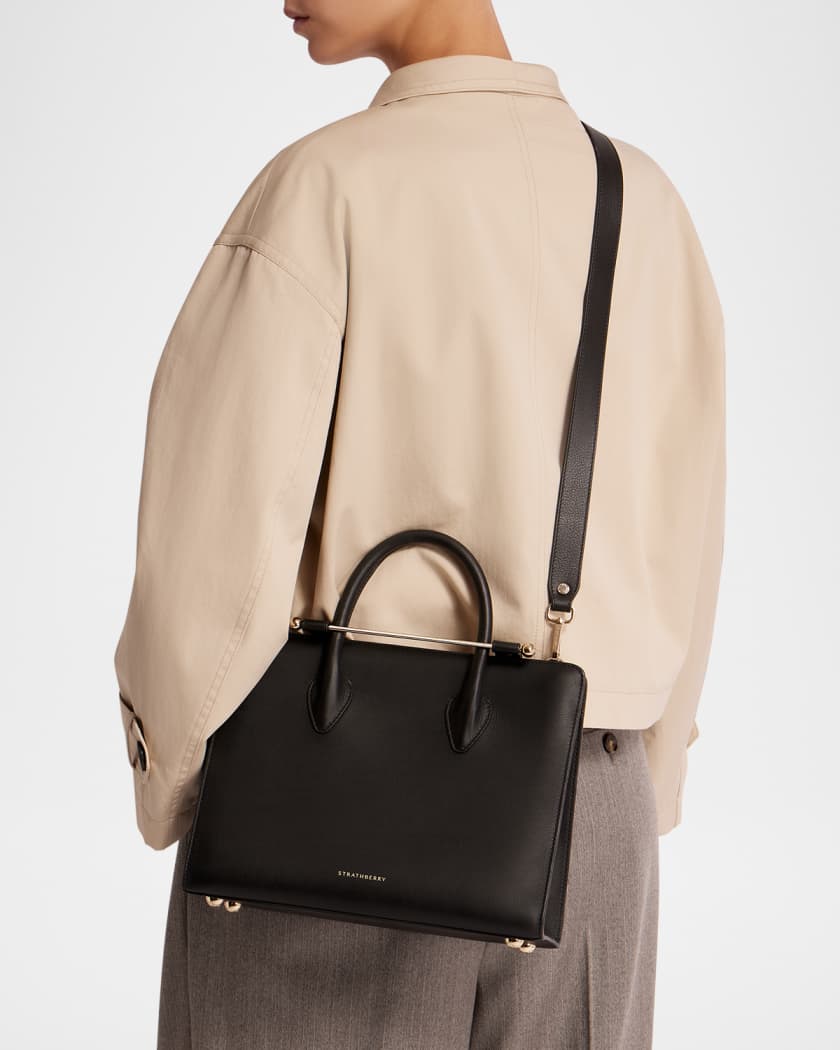 Midi Metal Leather Tote Bag