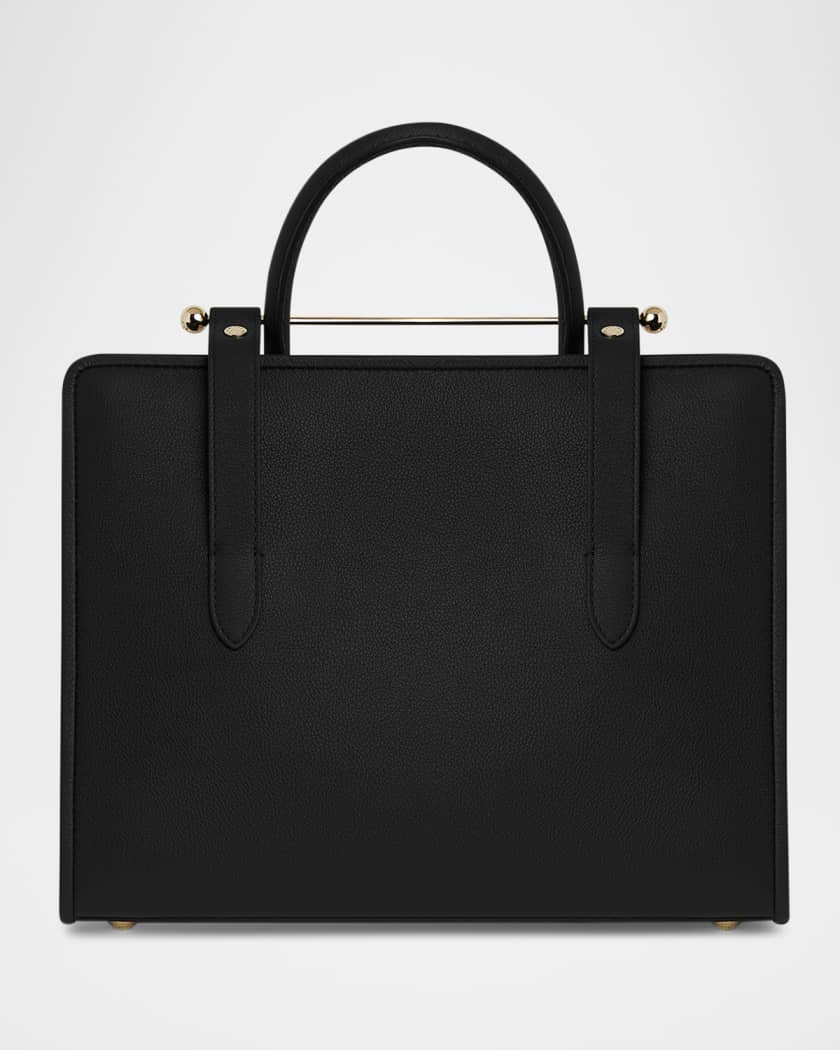 Midi Metal Leather Tote Bag