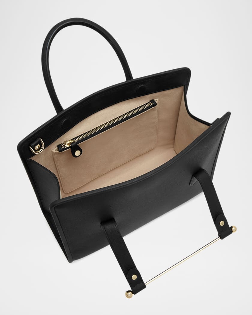 Midi Metal Leather Tote Bag