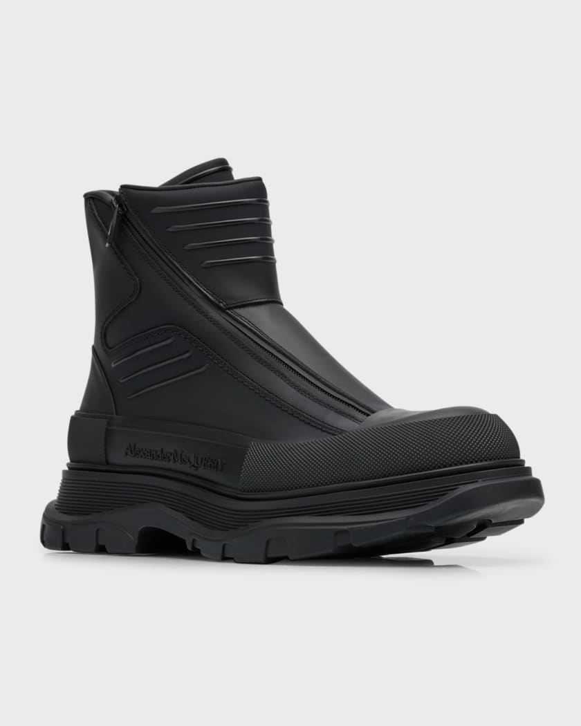 ALEXANDER MCQUEEN Black Tread Slick High Sneakers Oversized Boots (Review)  