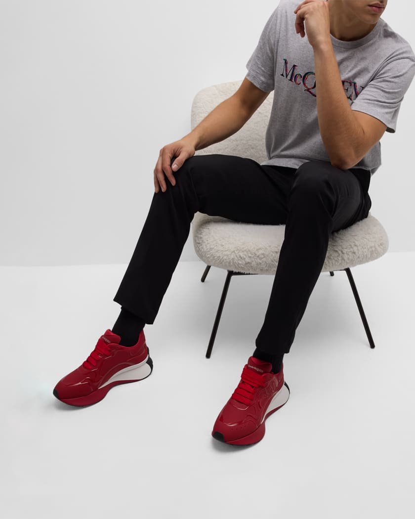 Alexander mcqueen leather flash sneakers discount
