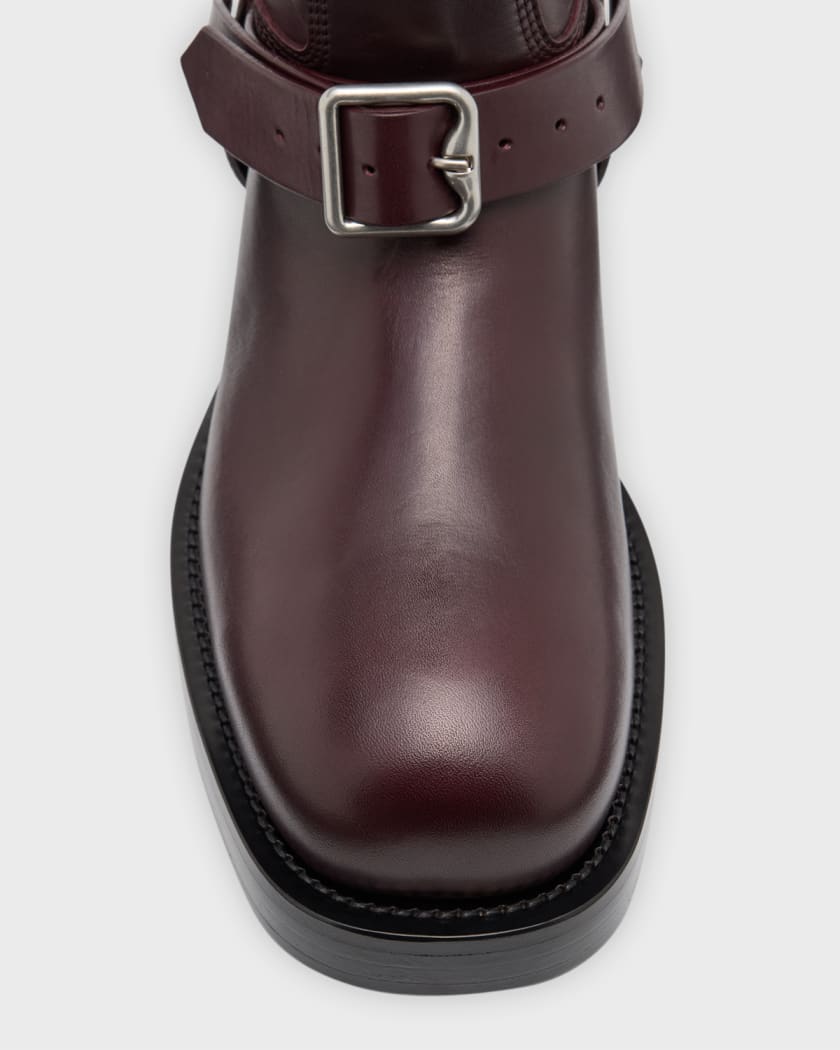 Saddle leather booties discount