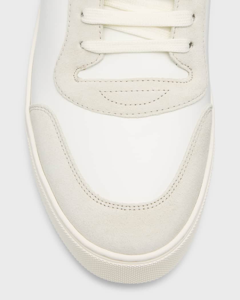 Men's Leather-Suede Check Sneakers