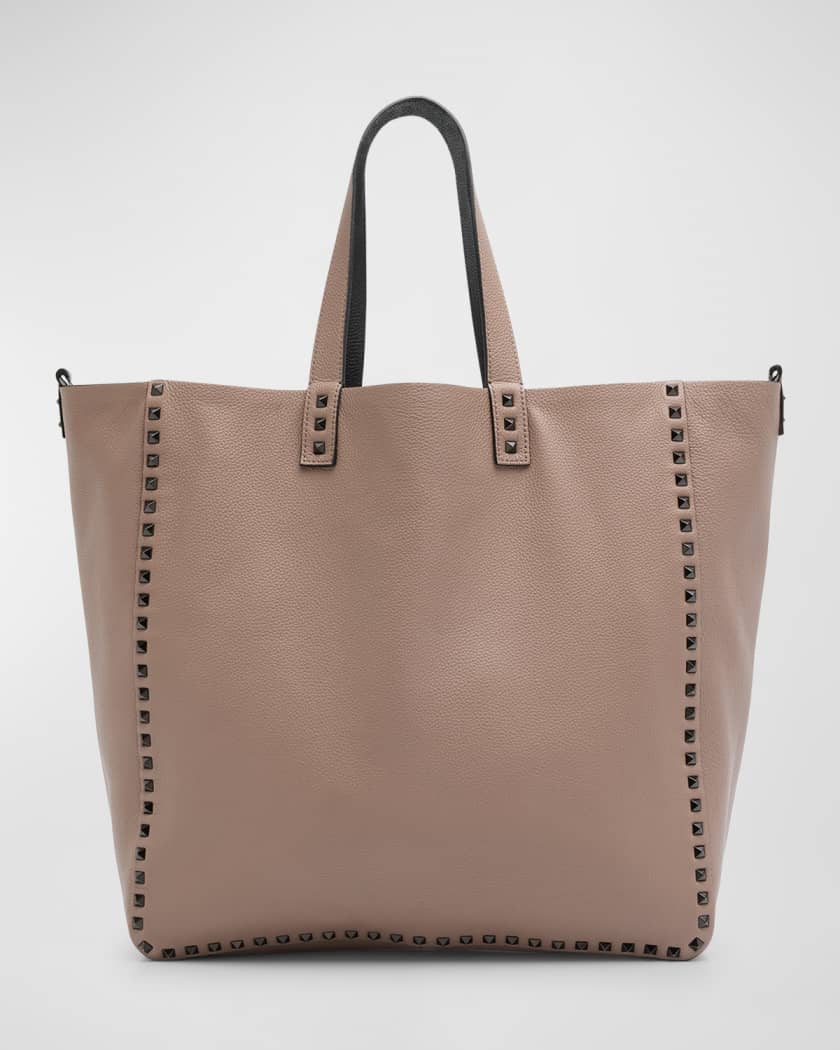 Valentino Garavani Men s Double Rockstud Reversible Leather Tote Bag Neiman Marcus