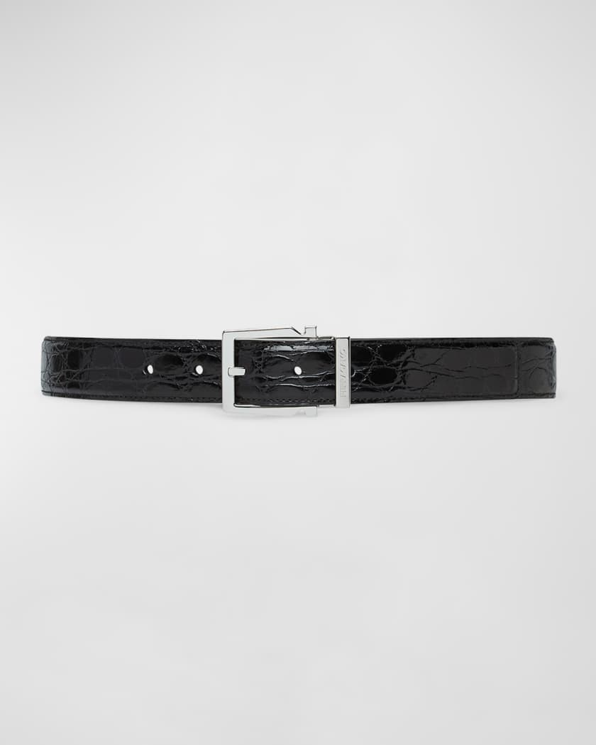 Ferragamo Men's Reversible-Adjustable Leather Gancini Belt - Bergdorf  Goodman