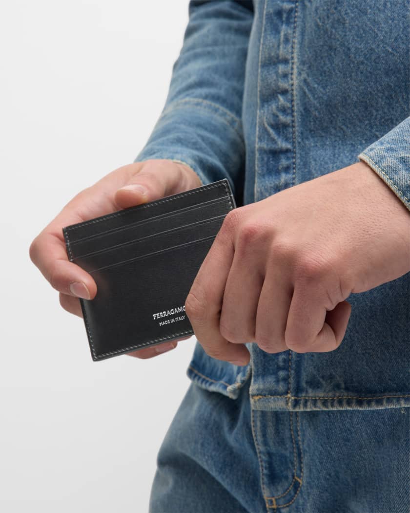 Salvatore ferragamo mens best sale card holder