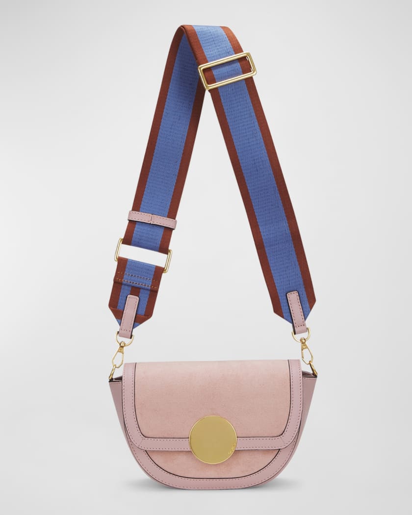 Lottie Saddle Suede Crossbody Bag