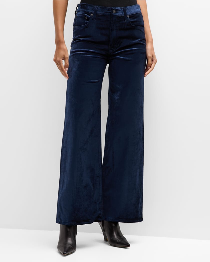 Paloma Wide Leg Baggy Velvet Pants
