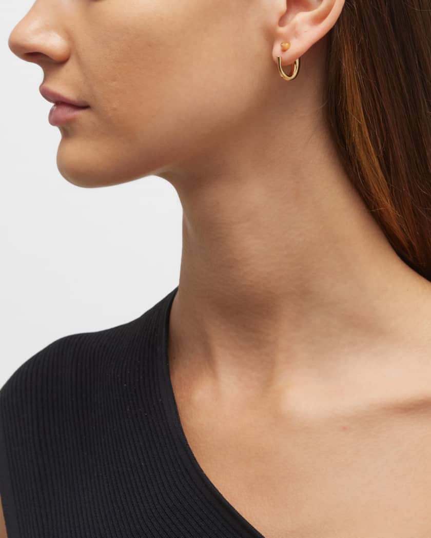 Louis Vuitton Wave Hoops Earrings Golden Metal