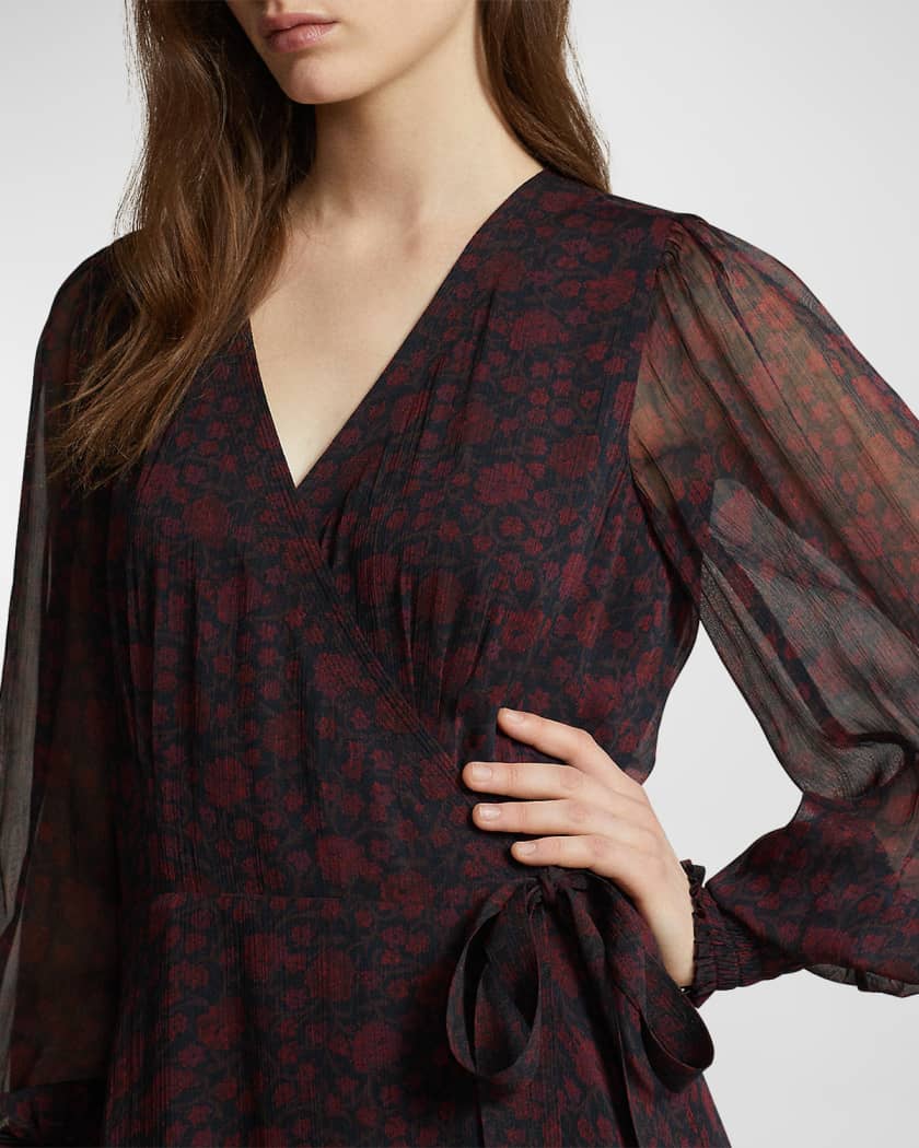 Ralph lauren floral wrap dress new arrivals