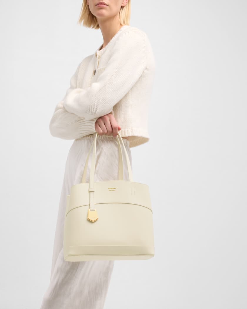 Ferragamo Charming Small Leather Tote Bag Neiman Marcus