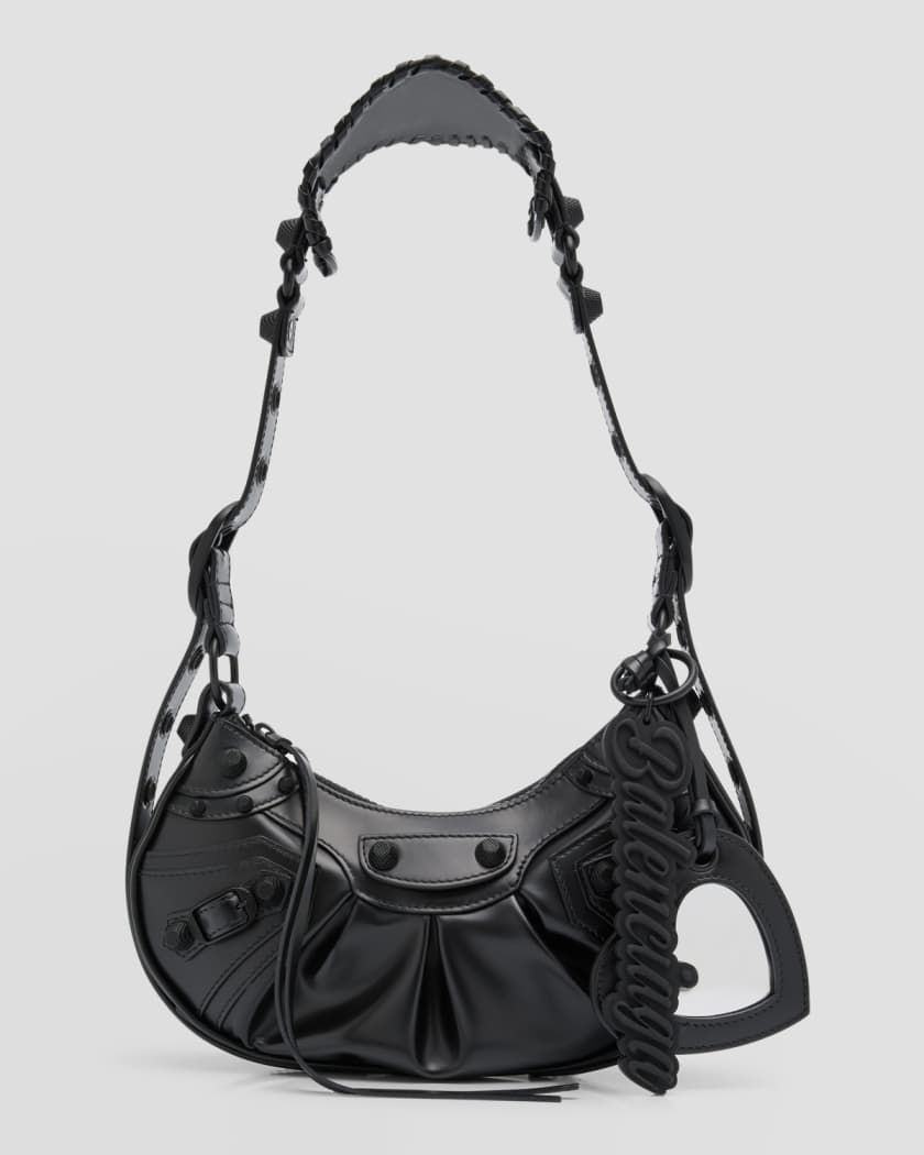 BALENCIAGA BB embellished leather shoulder bag