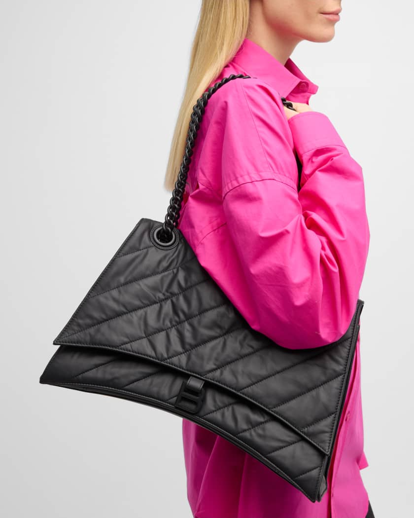 Balenciaga Crush Quilted Leather Shoulder Bag