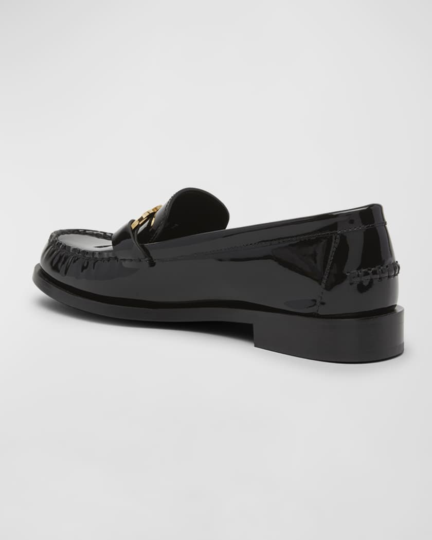 Maryan Patent Gancini Bit Loafers
