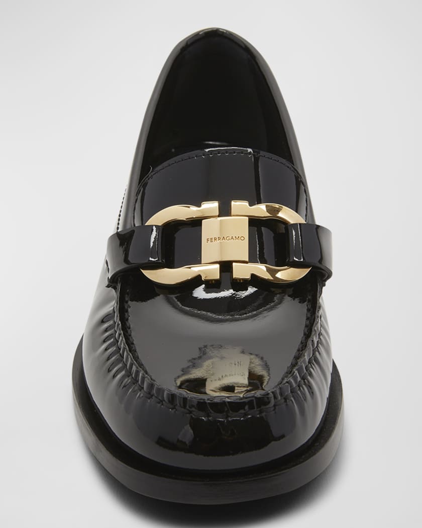 Maryan Patent Gancini Bit Loafers