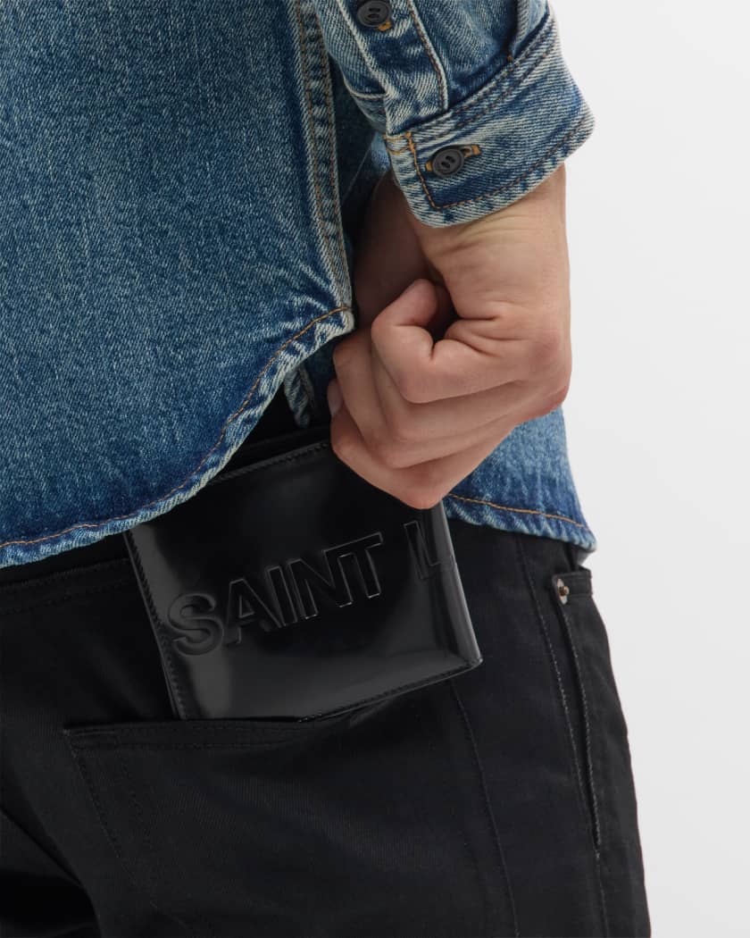 Saint Laurent Men's East/West Leather Wallet