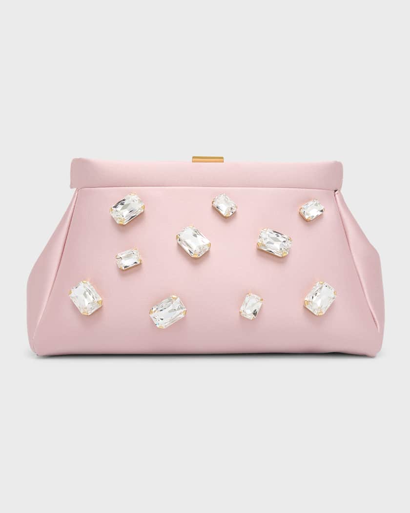 Blush satin new arrivals clutch bag