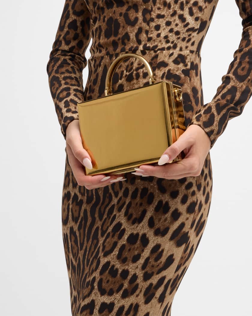 Dolce & Gabbana Studded Leather Bag Strap Handle Pink Green Gold