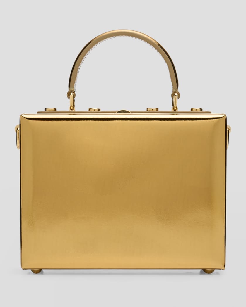 Dolce Gabbana Mirrored Box Leather Top Handle Bag Neiman Marcus