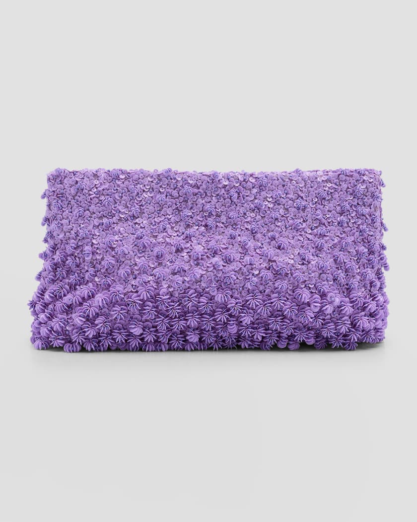 Dries Van Noten Sequin Zip Pouch Clutch Bag Neiman Marcus