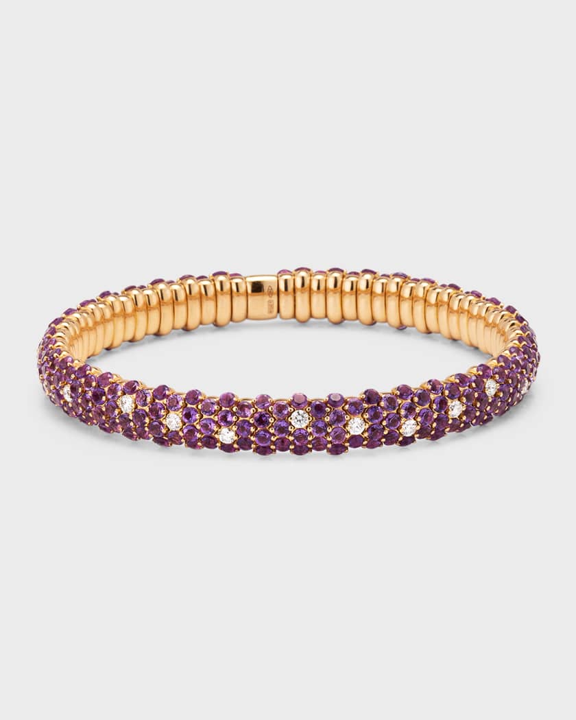 Rose gold amethyst bracelet discount