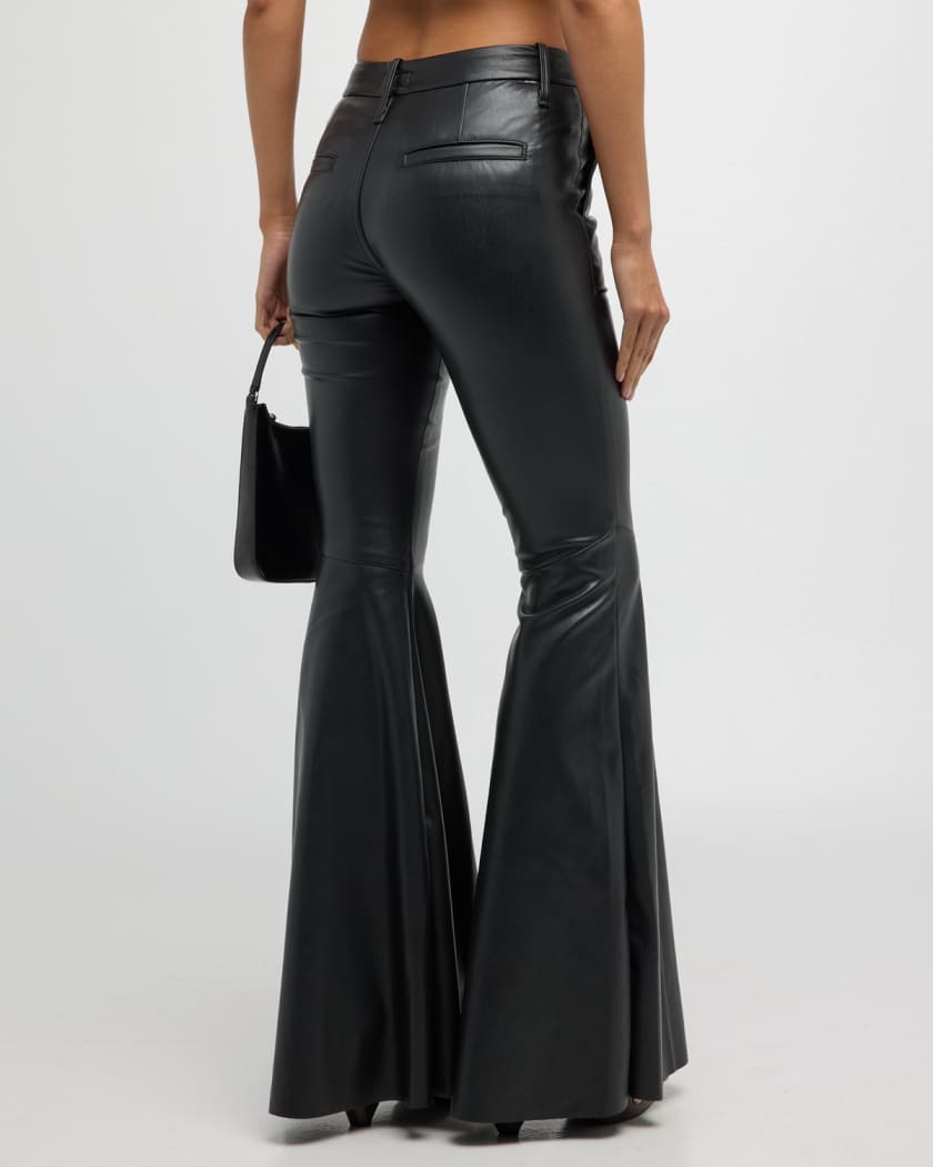 Kendall & Kylie Low Rise Faux Leather Flare Pants