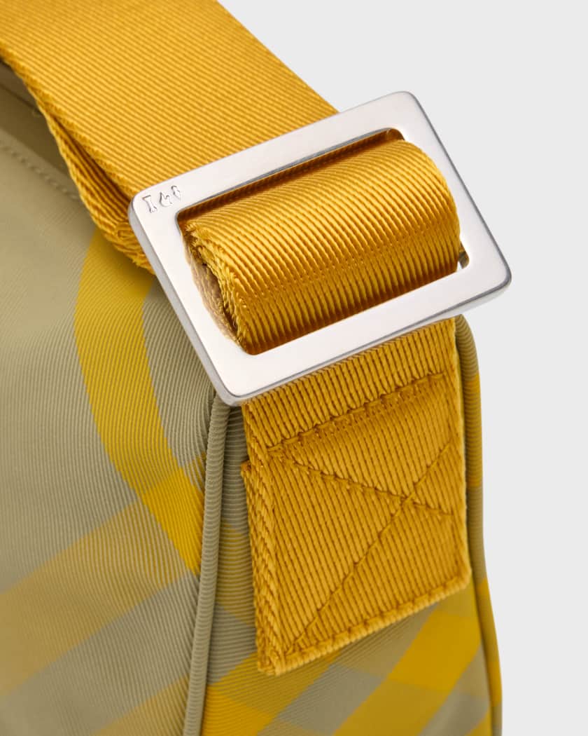 Shield Checked Crossbody Bag in Yellow - Burberry