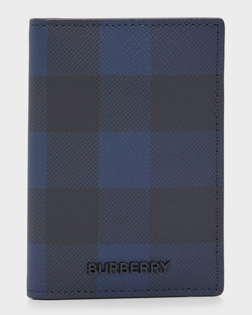 Burberry London Check Money Clip Wallet Navy/black in Blue for Men