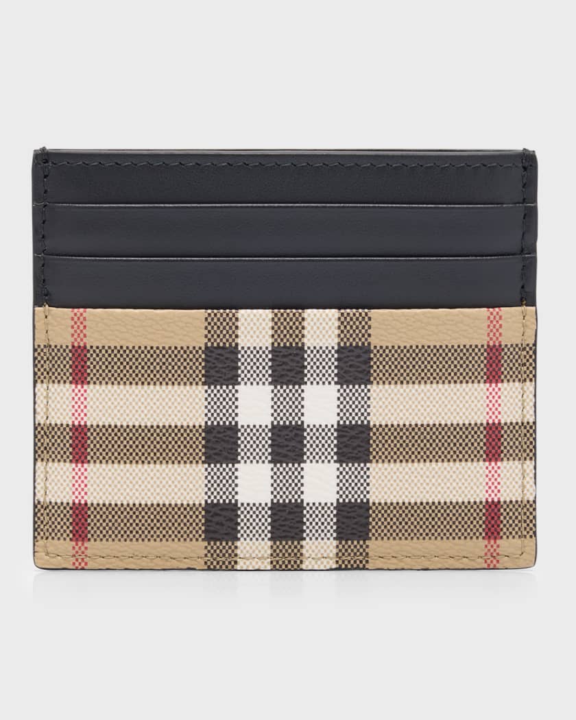 Check Money Clip Card Case in Navy - Men | Burberry® Official