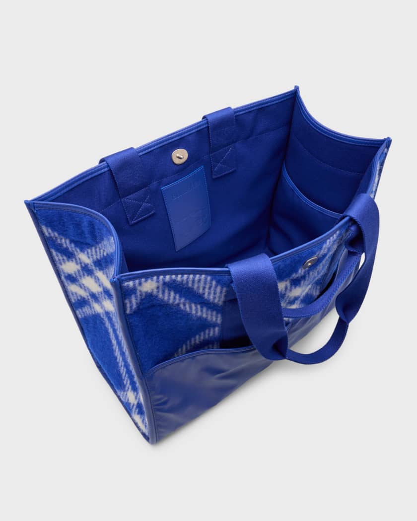 Burberry Small Buckle Tote Bag in Blue