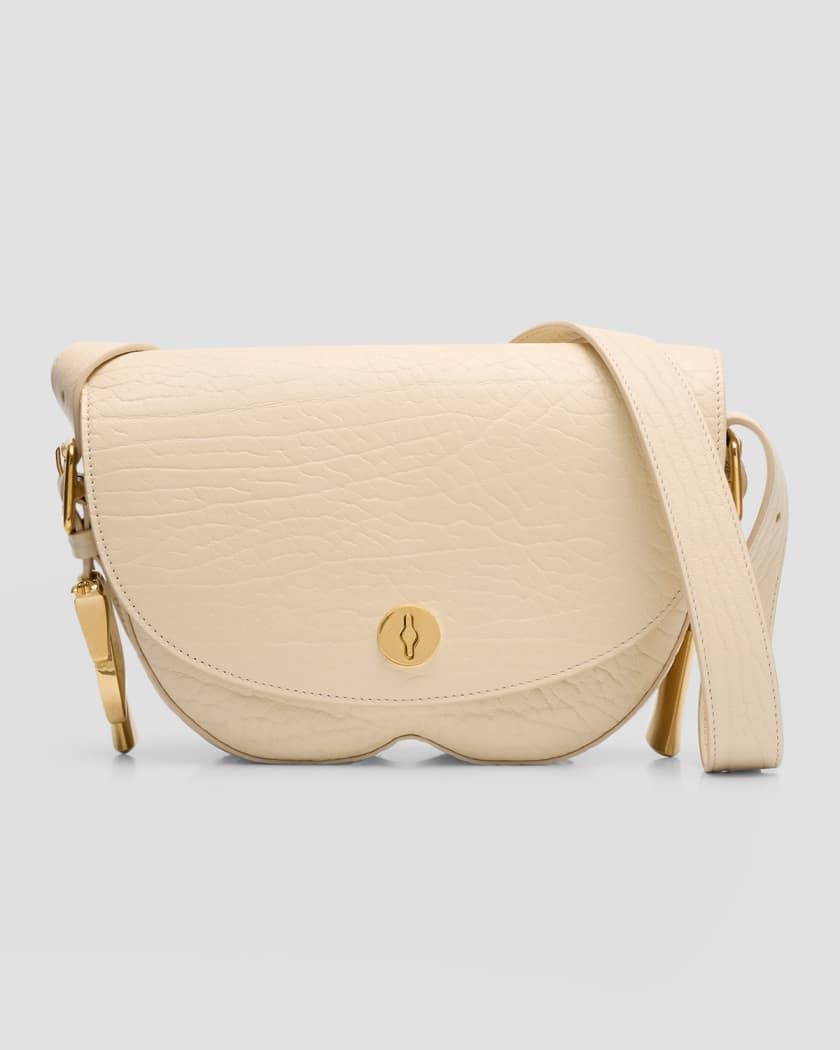 Burberry Chess Small Flap Leather Satchel Bag Neiman Marcus