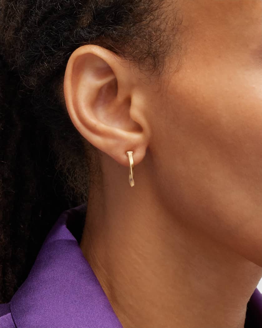 18k gold small hoop earrings outlet