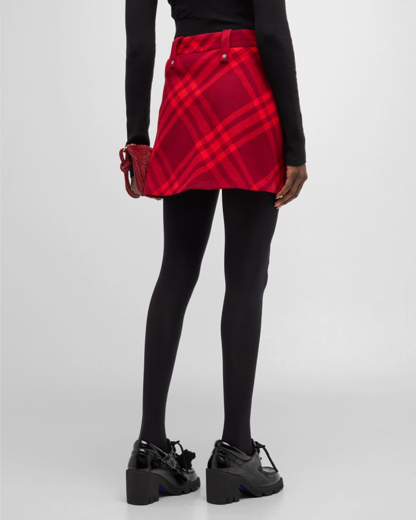 Burberry check cheap mini skirt