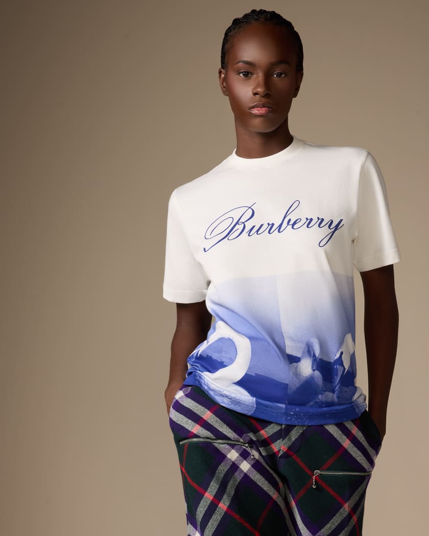 Burberry white on sale short sleeve shirt