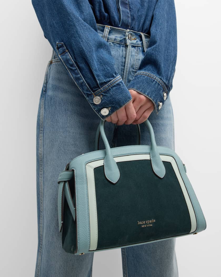 Kate Spade Knott Colorblocked Medium Satchel Warm Stone Multi Leather Bag