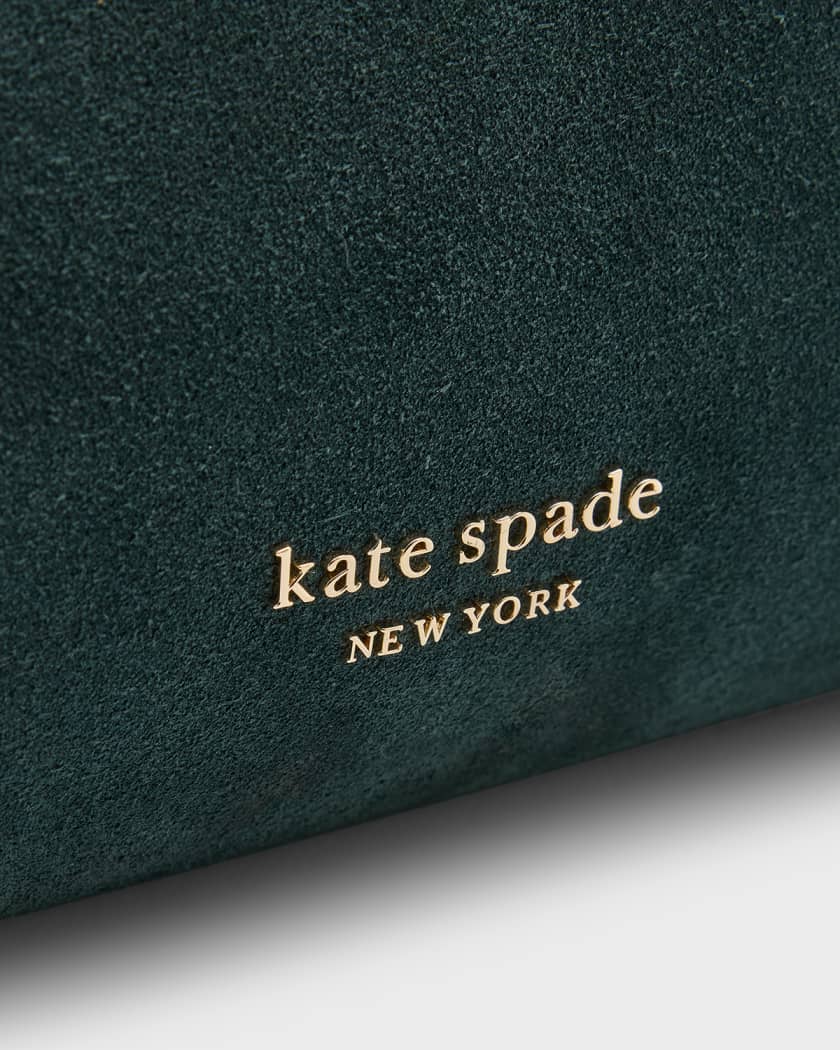 kate spade new york Knott Colorblocked Pebbled Leather and Suede Medium Top  Zip Satchel Bag