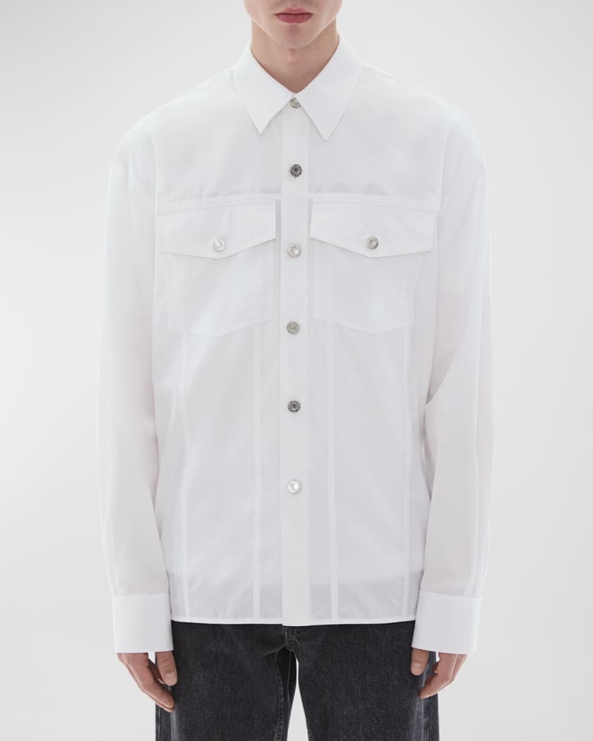 Helmut Lang Men s Poplin Trucker Sport Shirt Neiman Marcus