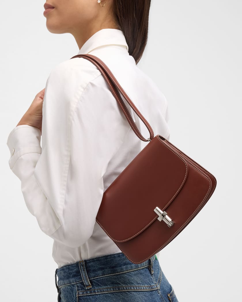 The Row Sofia 8.75 leather shoulder bag - Brown