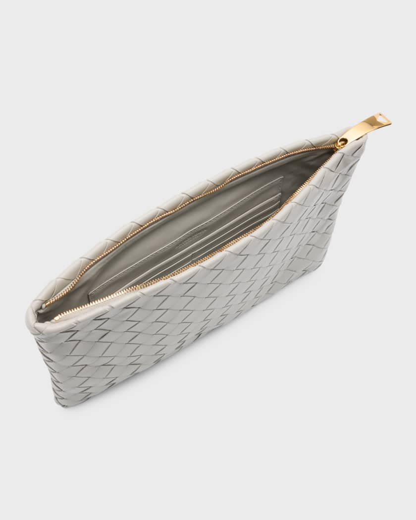 Bottega Veneta Knot Minaudiere Small Clutch Bag in Gray