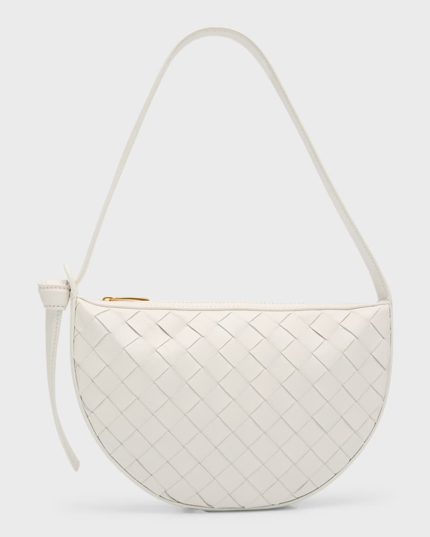 Bottega Veneta Mini Shoulder Bag with Knot, white-gold, Women's, Handbags & Purses Shoulder Bags