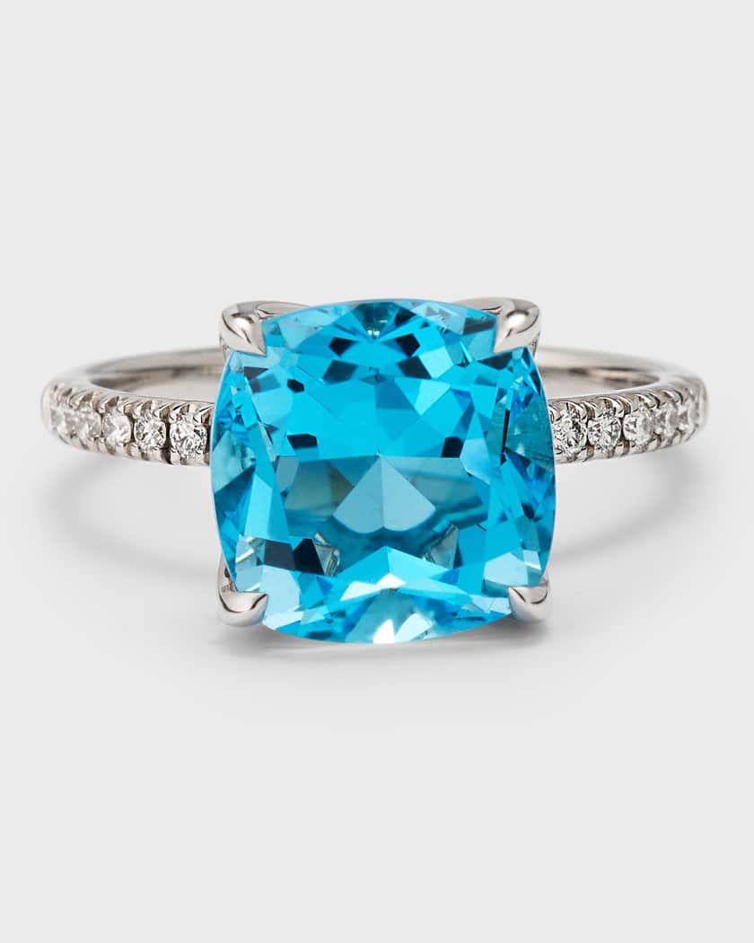 Blue topaz statement ring hot sale